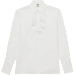 Ines de la Fressange Paris, Dames, Blouses & Shirts, Wit, Maat: XS Katoen,