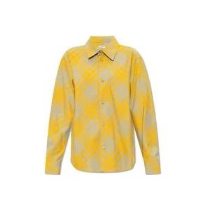 Burberry Geruite overhemd , Yellow , Dames , Maat: 2XS