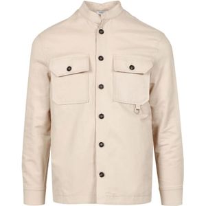 Paolo Pecora, Heren, Jassen, Beige, Maat: M Katoen,