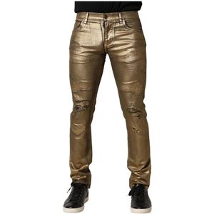Dolce & Gabbana, Heren, Jeans, Geel, Maat: M Denim,