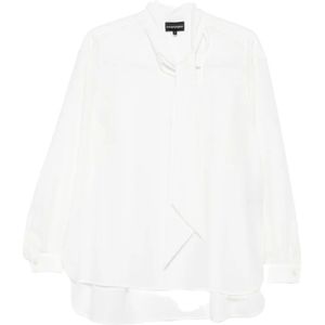 Emporio Armani, Dames, Blouses & Shirts, Wit, Maat: XL