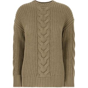 Max Mara, Dames, Truien, Grijs, Maat: L Katoen,