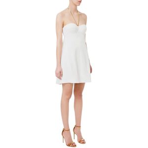Elisabetta Franchi, Dames, Jurken, Wit, Maat: S Viscose,