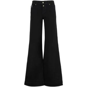 Versace Jeans Couture, Dames, Jeans, Zwart, Maat: W30 Katoen,