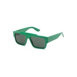 Gucci Groene zonnebril, stijlvol en veelzijdig , Green , Heren , Maat: 56 MM