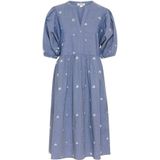 SOAKED IN LUXURY Jurk 'Elly Josie'  blauw / wit