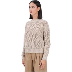 Max Mara Studio, Dames, Truien, Beige, Maat: S Wol,