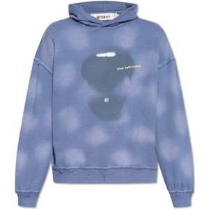 Misbhv, Heren, Sweatshirts & Hoodies, Blauw, Maat: XS Katoen,