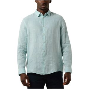 Drykorn, Heren, Overhemden, Blauw, Maat: L Linnen,