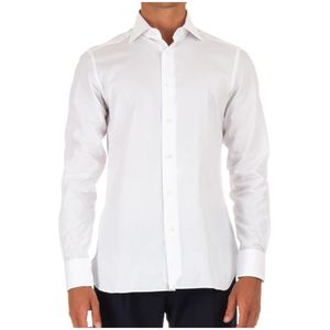 Zegna, Heren, Overhemden, Wit, Maat: L Katoen,