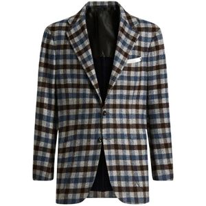 Kiton, Heren, Jassen, Veelkleurig, Maat: L Wol,