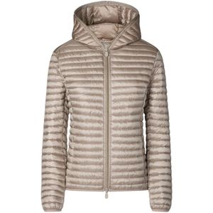 Save The Duck, Dames, Jassen, Beige, Maat: 2XL Nylon,