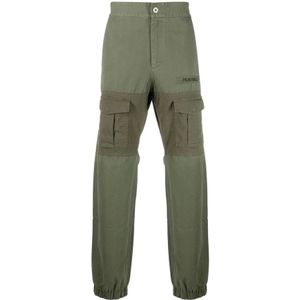 Palm Angels - Katoenen Broek - Groen - 100% Katoen - Trekkoord