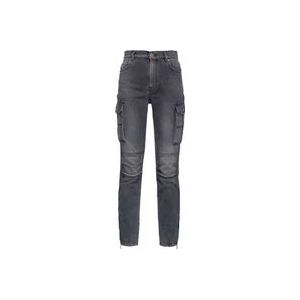 Pinko Grijze Skinny-Fit Cargo Jeans , Gray , Dames , Maat: W30