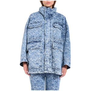 Dondup, Dames, Jassen, Blauw, Maat: S Denim,