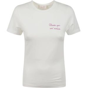 MC2 Saint Barth, Dames, Tops, Wit, Maat: L Katoen,