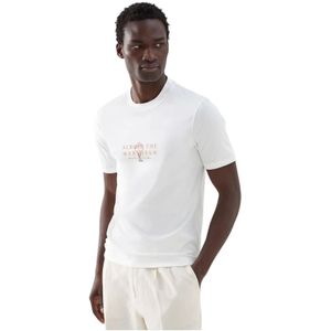 Brunello Cucinelli, Heren, Tops, Wit, Maat: L