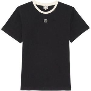 Ines de la Fressange Paris, Dames, Tops, Zwart, Maat: XS Katoen,