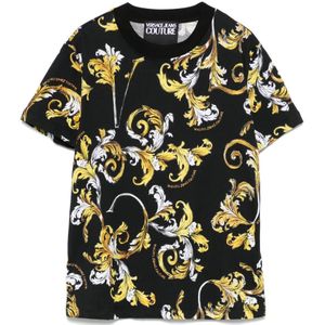 Versace Jeans Couture, Dames, Tops, Veelkleurig, Maat: 2XL Katoen,