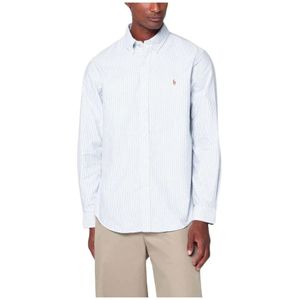 Polo Ralph Lauren, Heren, Overhemden, Blauw, Maat: M