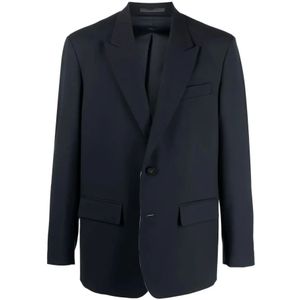 Valentino, Heren, Jassen, Blauw, Maat: 3XL Wol,