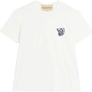 Valentino, Heren, Tops, Wit, Maat: S Katoen,