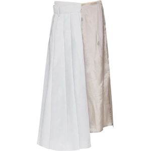 Maison Margiela, Dames, Rokken, Beige, Maat: XS Poliester,