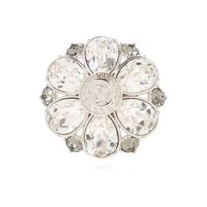 Versace Ring met bloemenmotief , Gray , Dames , Maat: 52 MM