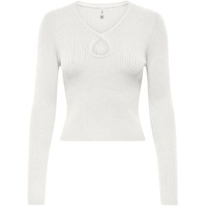 Only, Dames, Truien, Wit, Maat: M Nylon,