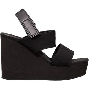 Calvin Klein - YW0YW01790 - Sandaal - Zwart - Gerecycled Katoen - Klittenband