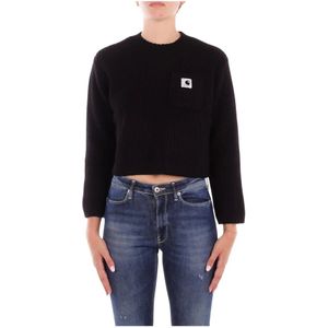 Carhartt Wip, Dames, Truien, Zwart, Maat: S Wol,