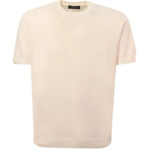 Zanone, Heren, Tops, Beige, Maat: XL Katoen,