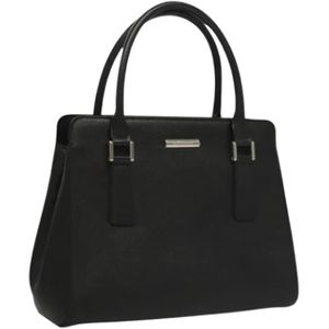 Burberry Vintage, Dames, Pre-owned, Zwart, Maat: ONE Size Leer,
