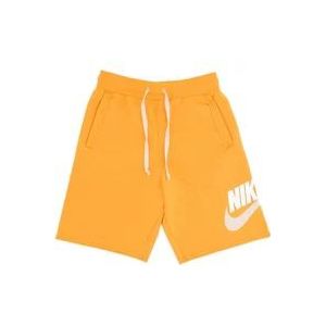 Nike Franse Terry Alumni Shorts , Orange , Heren , Maat: XL