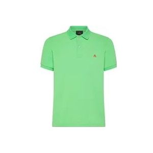 Peuterey Slim Fit Stretch Nylon Polo , Green , Heren , Maat: S