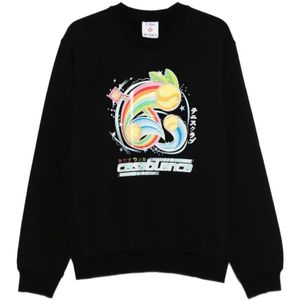 Casablanca, Heren, Sweatshirts & Hoodies, Zwart, Maat: M Katoen,