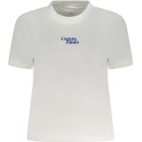 Calvin Klein - Flocked Logo - T-shirt - Zwart - 100% Regeneratief Katoen