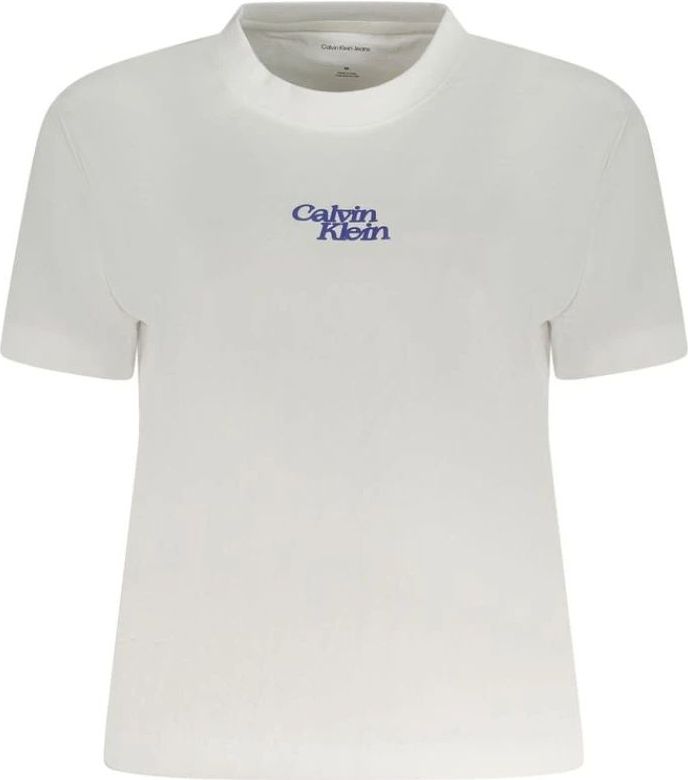 Calvin Klein - Flocked Logo - T-shirt - Zwart - 100% Regeneratief Katoen