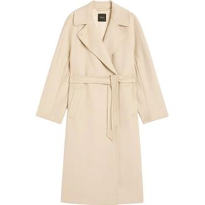 Weekend Max Mara, Dames, Mantels, Beige, Maat: S Wol,