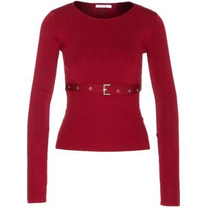 Patrizia Pepe, Dames, Truien, Rood, Maat: XS Viscose,
