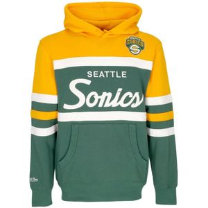 Mitchell & Ness, Heren, Sweatshirts & Hoodies, Groen, Maat: S Katoen,