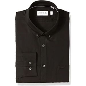 Lacoste, Heren, Overhemden, Grijs, Maat: S Katoen,