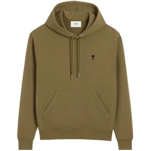 Ami Paris, Heren, Sweatshirts & Hoodies, Bruin, Maat: S