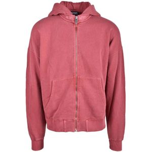 Diesel, Heren, Sweatshirts & Hoodies, Rood, Maat: S Katoen,