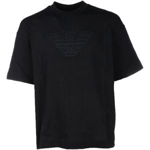 Emporio Armani, Heren, Tops, Zwart, Maat: L Katoen,