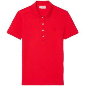 Lacoste, Dames, Tops, Rood, Maat: M Katoen,