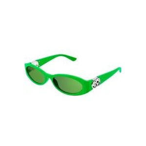 Gucci Groene zonnebril met accessoires , Green , Dames , Maat: 54 MM