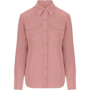 Equipment, Dames, Blouses & Shirts, Roze, Maat: M Zijde,