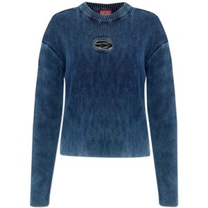 Diesel, Dames, Truien, Blauw, Maat: L Katoen,