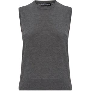 Dolce & Gabbana, Dames, Truien, Grijs, Maat: S Kasjmier,